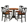 East West Furniture 5 Pc Dining Counter Height Set - High Top Table And 4 Dining Chairs. In Brown