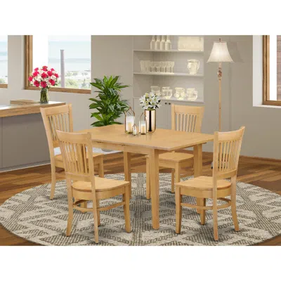 East West Furniture 5 Pc Dining Room Set - Dining Table And 4 Dining Chairs