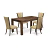 East West Furniture 5-pc Dining Room Set- 4 Parson Dining Chairs And Modern Dining Room Table In Multi