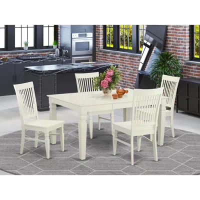 East West Furniture 5 Pc Dining Room Set-dining Table And 4 Dining Chairs