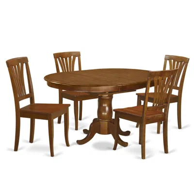 East West Furniture 5 Pc Dining Room Set For 4- Kitchen Dinette Table And 4 Kitchen Chairs