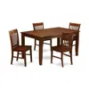 East West Furniture 5 Pc Dining Room Set For 4-dining Table And 4 Chairs For Dining Room In Brown