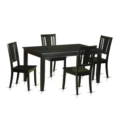 East West Furniture 5 Pc Dining Room Set For 4-dining Table And 4 Dining Chairs