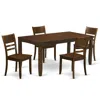 East West Furniture 5 Pc Dining Room Set For 4-dining Table With Leaf And 4 Kitchen Chairs
