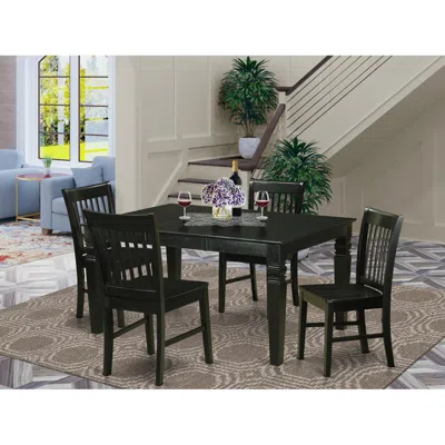 East West Furniture 5 Pc Dining Room Set For 4-kitchen Table And 4 Dining Chairs
