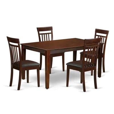 East West Furniture 5 Pc Dining Room Set For 4 Set - Dining Table And 4 Dining Chairs