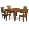East West Furniture 5 Pc Dining Room Set-square Table That Has An Leaf And 4 Dining Chairs