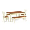 East West Furniture 5 Pc Dining Room Set With Bench-kitchen Tables And 2 Dining Chairs Plus 2 Bench