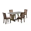 East West Furniture 5-pc Dining Room Table Set In Pink