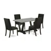 East West Furniture 5-pc Dining Room Table Set In Multi