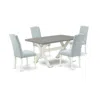 East West Furniture 5-pc Dining Room Table Set In Blue