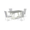 East West Furniture 5-pc Dining Set In Gray