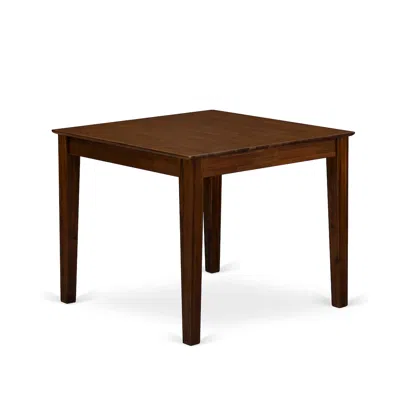 East West Furniture 5 Pc Dining Set Includes A Square Table And 4 Parson Chairs, Antique Walnut