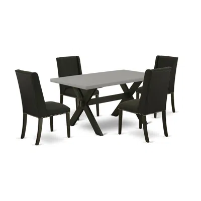 EAST WEST FURNITURE 5-PC DINING TABLE SET