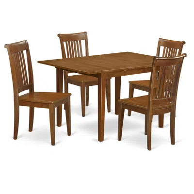 East West Furniture 5 Pc Kitchen Dinette Set-kitchen Table And 4 Dining Chairs