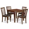 East West Furniture 5 Pc Kitchen Dinette Set With A Dining Table And 4 Dining Chairs In Mahogany