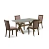 East West Furniture 5-pc Kitchen Dining Set In Multi