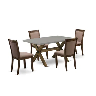 East West Furniture 5-pc Kitchen Dining Set In Multi