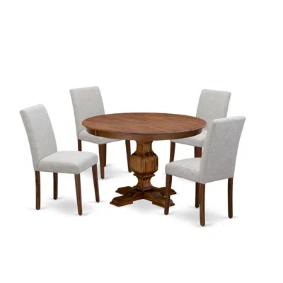 East West Furniture 5-pc Kitchen Dining Table Set In Multi