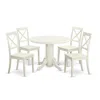 East West Furniture 5 Pc Kitchen Nook Dining Set - Kitchen Table And 4 Dinette Chairs In White