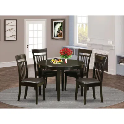 East West Furniture 5 Pc Kitchen Nook Dining Set-kitchen Table And 4 Kitchen Chairs