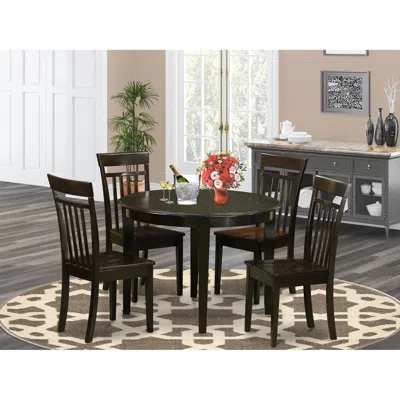 East West Furniture 5 Pc Kitchen Nook Dining Set-kitchen Table And 4 Kitchen Chairs.