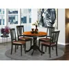 East West Furniture 5 Pc Kitchen Nook Setin Black And Cherry