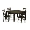 East West Furniture 5 Pc Kitchen Set-table With Leaf And 4 Dinette Chairs. In Black