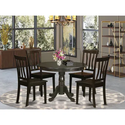 East West Furniture 5 Pc Kitchen Table Set- Table And 4 Dinette Chairs.