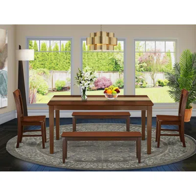 East West Furniture 5 Pc Kitchen Table Set-dinette Table And 4 Kitchen Chairs