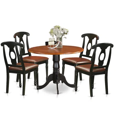 East West Furniture 5 Pc Kitchen Table Set-dining Table And 4 Kitchen Chairs