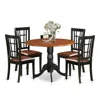 East West Furniture 5 Pc Kitchen Table Set-dining Table And 4 Wood Kitchen Chairs