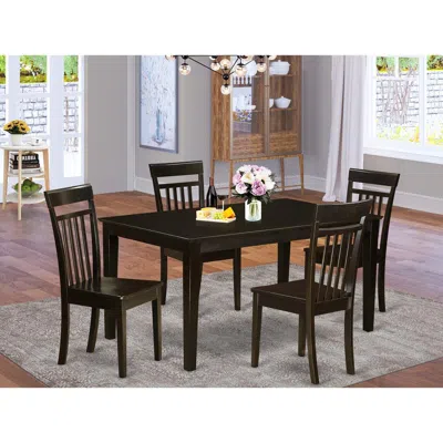 East West Furniture 5 Pc Kitchen Table Set For 4 Set-kitchen Table And 4 Kitchen Dining Chairs