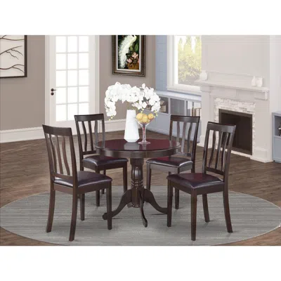 East West Furniture 5 Pc Kitchen Table Set-kitchen Table And 4 Dining Chairs