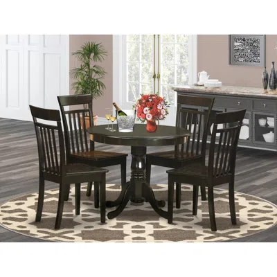 East West Furniture 5 Pc Kitchen Table Set-kitchen Table And 4 Kitchen Dining Chairs