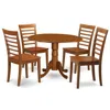 East West Furniture 5 Pc Kitchen Table Set-small Table And 4 Dinette Chairs