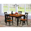 East West Furniture 5 Pc Kitchen Table Set With A Kitchen Table And 4 Wood Dining Chairs In Black