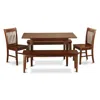 East West Furniture 5 Pc Kitchen Table With Bench Set - Table Plus 2 Kitchen Chairs And 2 Benches