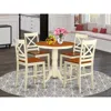 East West Furniture 5 Pc Pub Table Set-pub Table And 4 Counter Height Chairs