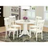 East West Furniture 5 Pc Small Dinette Set With A Dining Table And 4 Dining Chairs In Linen White