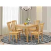 East West Furniture 5 Pc Small Kitchen Table And Chairs Set -square Dinette Table And 4 Kitchen Chairs