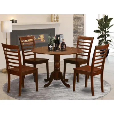 East West Furniture 5 Pc Small Kitchen Table And Chairs Set-kitchen Table And 4 Dinette Chairs In Gray