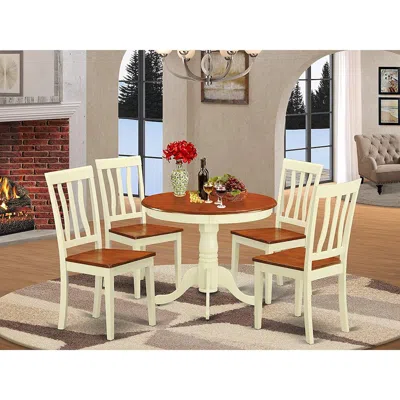 East West Furniture 5 Pc Small Kitchen Table And Chairs Set-kitchen Table Plus 4 Kitchen Dining Chairs