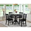 East West Furniture 5 Pc Small Kitchen Table And Chairs Set-round Kitchen Table And 4 Dinette Chairs