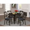 East West Furniture 5 Pc Small Kitchen Table And Chairs Set-round Table And 4 Dining Chairs.