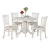 East West Furniture 5 Pc Small Kitchen Table And Chairs Set-round Table And 4 Kitchen Chairs In White