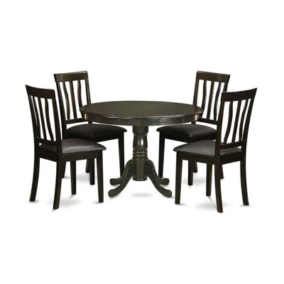East West Furniture 5 Pc Small Kitchen Table And Chairs Set-small Kitchen Table And 4 Dinette Chairs.