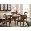 East West Furniture 5 Pc Small Kitchen Table Set - Dinette Table With 4 Kitchen Dining Chairs In Brown