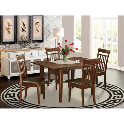 East West Furniture 5 Pc Small Kitchen Table Set - Dinette Table With 4 Kitchen Dining Chairs