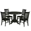 East West Furniture 5 Pc Small Kitchen Table Set - Kitchen Table And 4 Dinette Chairs In Black
